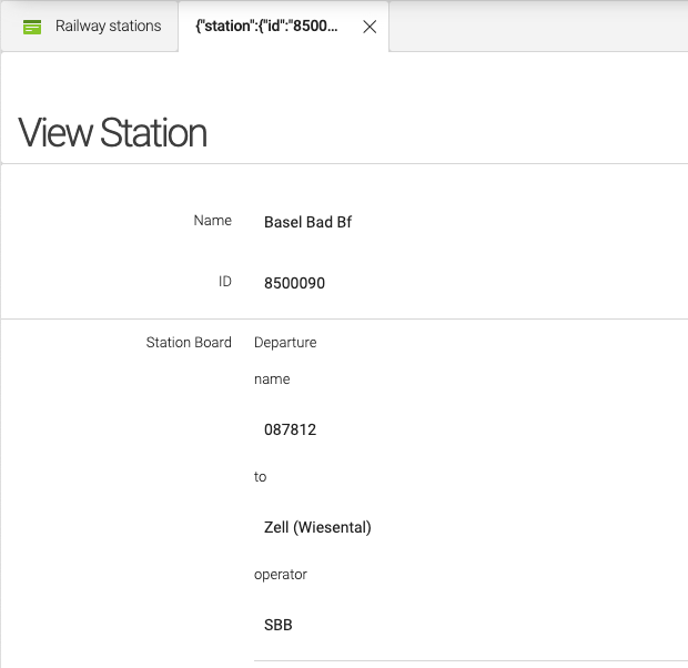 View station page